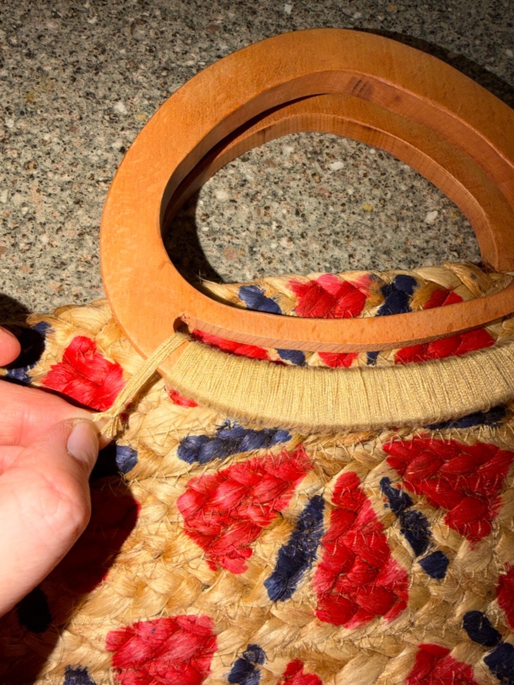 Antik Kraft Juhi Flower Jute Tote - Picture 5 of 5